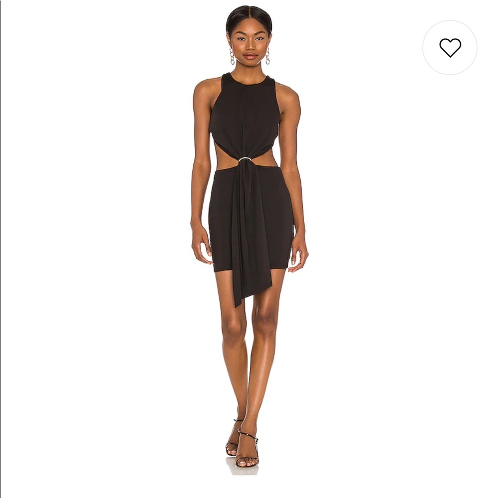 NBD black cut out mini dress XXS